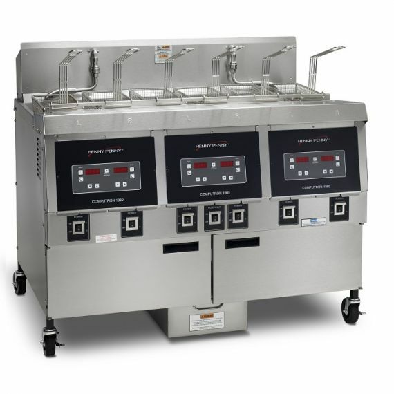 Henny Penny 320 Series Electric Auto Lift Triple Well Open Fryer