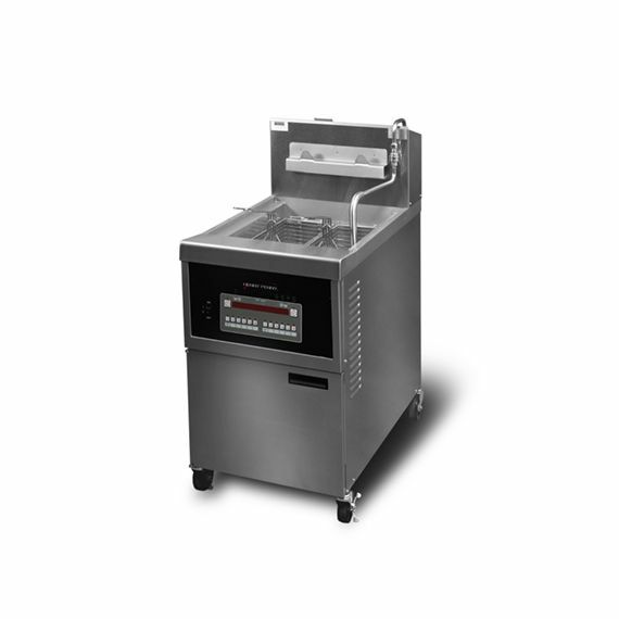 Henny Penny 340 Series single well electric open fryer with 1000 Computron control system for commercial kitchen frying operations
