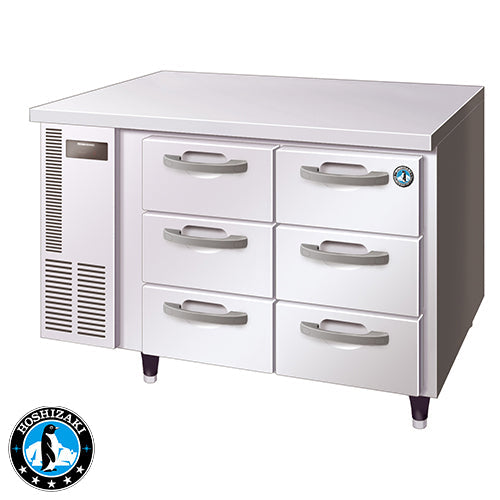 Hoshizaki 6 Drawer 100mm Deep Gastronorm Underbench Fridge - RTC-125DEA-GN-6D