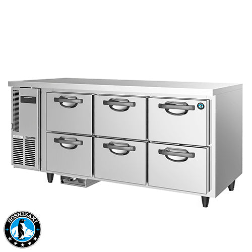 Hoshizaki 6 Drawer 150mm Deep Gastronorm Underbench Fridge - RTC-167DEA-GN-6D