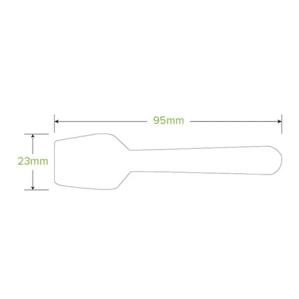 BioPak HY-10ICE-COATED 10cm ice cream spoon, FSC 100%