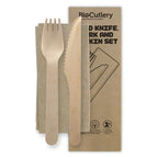 16cm knife, fork and napkin set, FSC 100% Qty:400