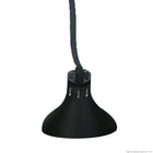 F.H.E Pull Down Heat Lamp Black 290Mm Round HYWCL14