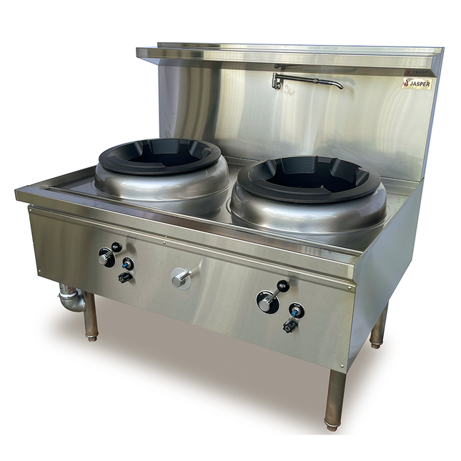 Jasper Double Gas Wok Burner (Chimney Burner) LPG JA-2CB-L
