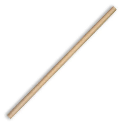 BioPak JP-PBS-6X197-KRAFT 6mm regular paper straw kraft