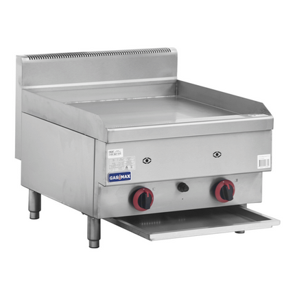 GasMax 600mm Benchtop 2 Burner Gas Griddle JUS-TRG60E