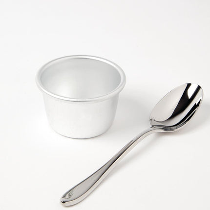 Vogue Aluminium Mini Dariole Moulds 85ml (Pack of 6)