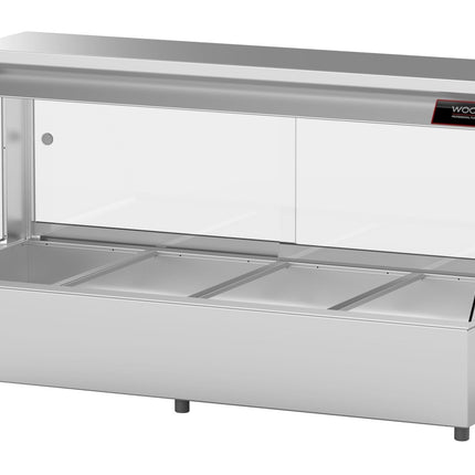 Woodson 4 Module Straight Glass Hot Food Display W.HFS24