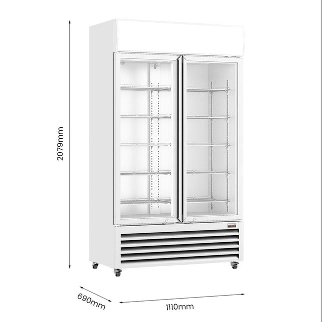 Thermaster LG-1000P upright display fridge — view 2