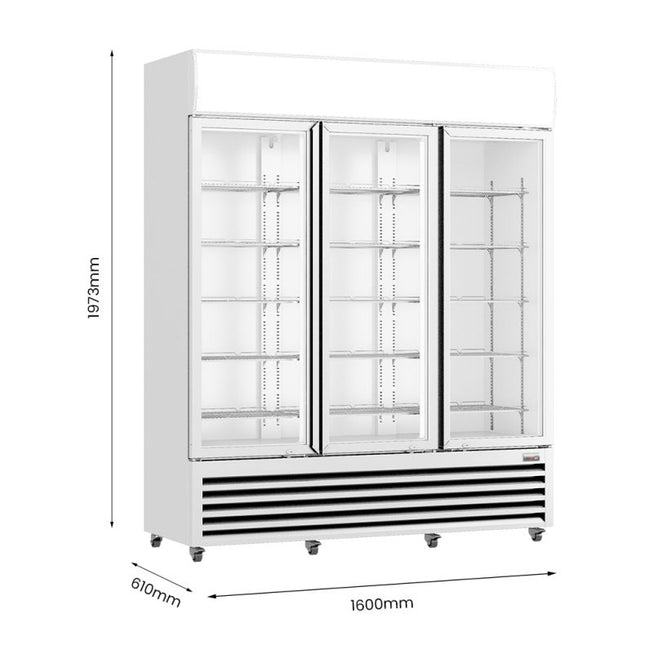 Thermaster LG-1203P upright display fridge — view 2
