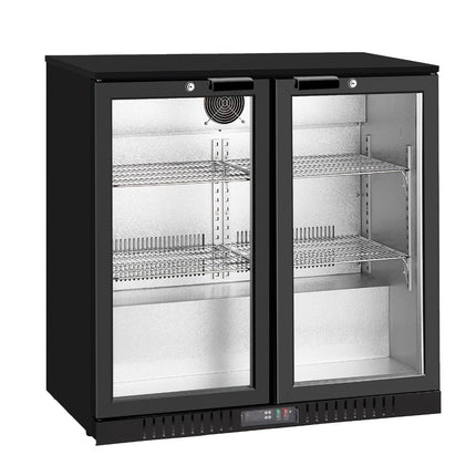 Thermaster Under Bench double Heated Glass Doors Bar Cooler with heater switch - LG-208TD