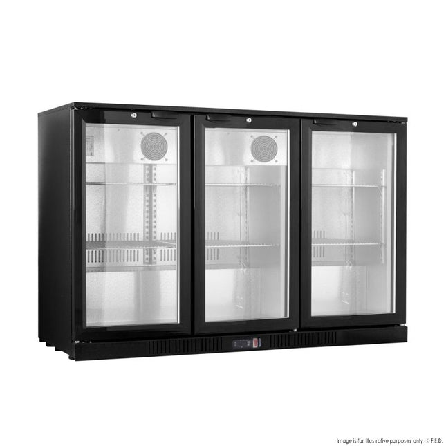 Thermaster LG-330HC Three Glass Door Under Bench Bar Fridge 220L
