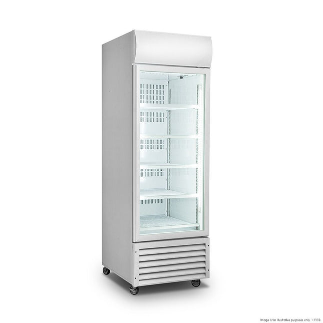 Thermaster LG-370GT upright display fridge — front view