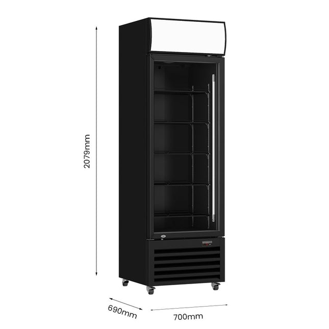 Thermaster LG-540BP upright display fridge — view 2