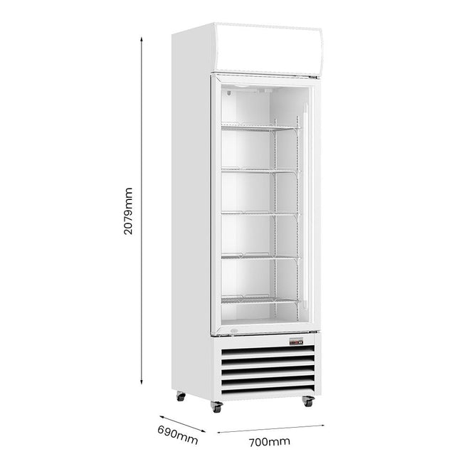 Thermaster LG-540P upright display fridge — view 2