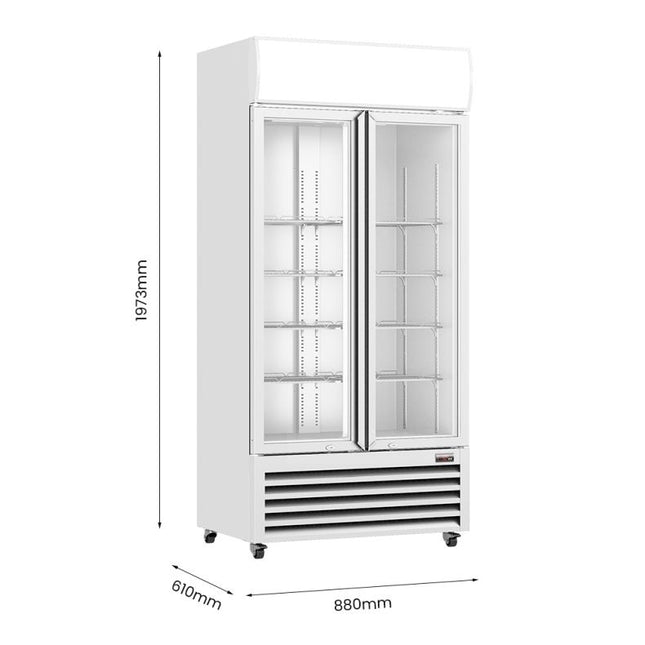 Thermaster LG-580P upright display fridge — view 2
