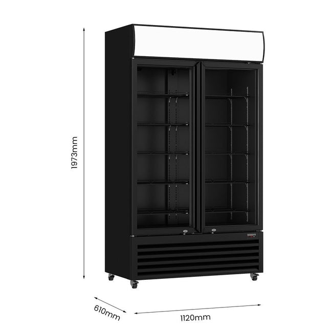 Thermaster LG-730BP upright display fridge — view 2