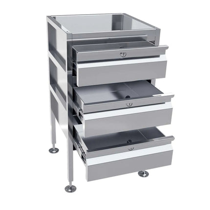 3Monkeez Freestanding Stainless Steel Drawer Unit