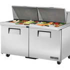 True Prep Table 24x 1/6 Top Pans 2 Solid Swing Doors - 439L TSSU-60-24M-B-ST-HC-TR