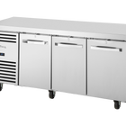 True 1/1 GN Counter Refrigerator 3 Section TCR1/3-CL-SS-DL-DR-DR-TR