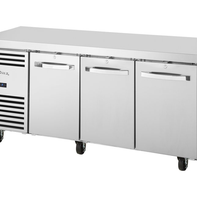 True 1/1 GN Counter Refrigerator 3 Section TCR1/3-CL-SS-DL-DR-DR-TR