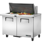 True Prep Table 18x 1/6 Top Pans 2 Solid Swing Doors - 340L TSSU-48-18M-B-HC-TR