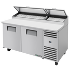 True Pizza Prep Table 9x 1/3 Top Pans 2 Solid Swing Doors TPP-AT-67-HC-TR