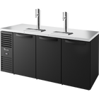 True Keg Chiller / Dispenser Black Ext 3 Solid Swing Doors TDR72-RISZ1-L-B-SSS-2-TR