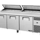 True Pizza Prep Table 12x 1/3 Top Pans 3 Solid Swing Doors - 875L - 2369mm Wide - 854mm Deep (50Hz) - Model AT2 TPP-AT2-93-HC-TR