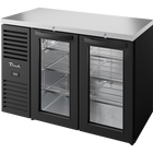 True Bar Refrigerator Black Ext 2 Glass Swing Doors - 440L TBR48-RISZ1-L-B-GG-2-TR