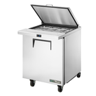 True Prep Table 12x 1/6 Top Pans 1 Solid Swing Door Removable lids TSSU-27-12M-C-HC FLID-TR