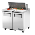 True Prep Table 8x 1/6 Top Pans 2 Solid Swing Doors - 240L TSSU-36-08-HC-TR