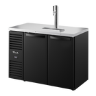 True Keg Chiller / Dispenser Black Ext 2 Solid Swing Doors - 440L TDR48-RISZ1-L-B-SS-2-TR