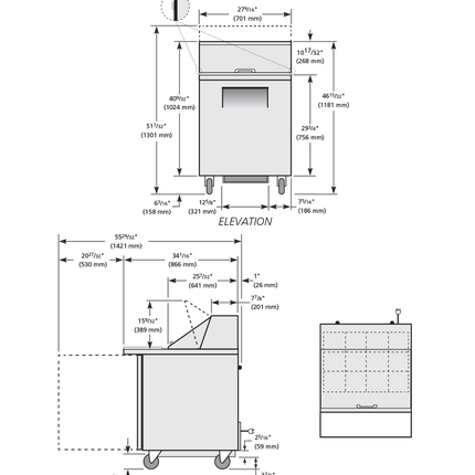 True Prep Table 12x 1/6 Top Pans 1 Solid Swing Door - 184L TSSU-27-12M-C-HC-TR
