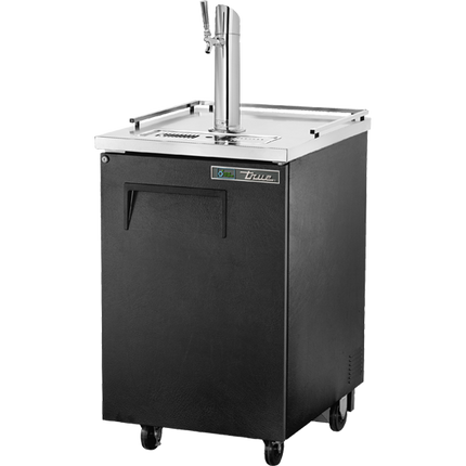 True Keg Chiller / Dispenser Black Exterior 1 Solid Swing Door TDD-1-HC-TR