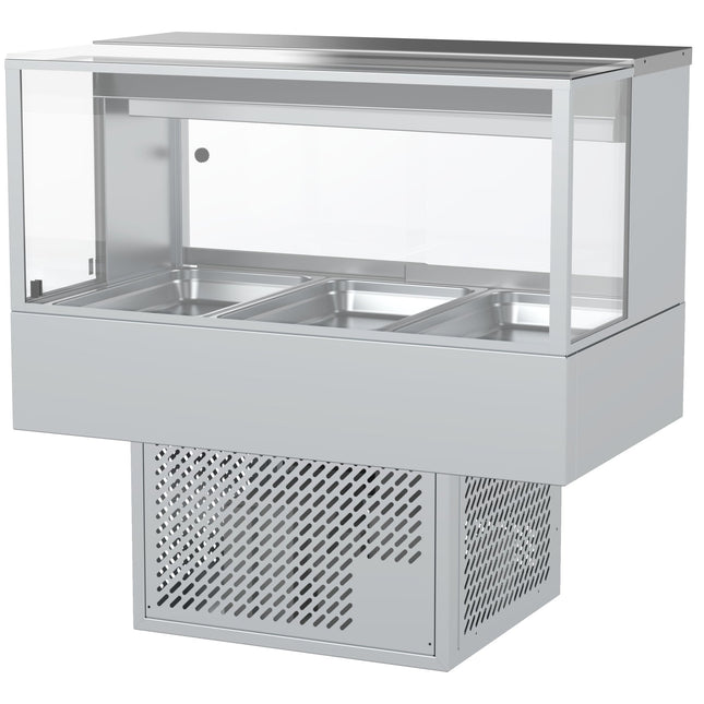 Woodson 3 Module Square Glass Cold Food Display W.CFSQ23