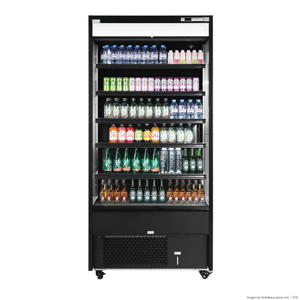 Thermaster OC-915B Open Multideck Beverage Display Fridge — Angle View