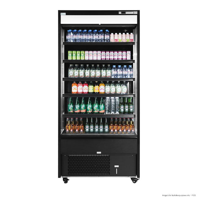 Thermaster OC-915B Open Multideck Beverage Display Fridge — Angle View