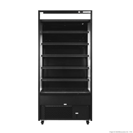 Thermaster OC-915B Open Multideck Beverage Display Fridge — Night Blind Feature