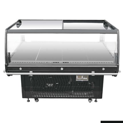 Thermaster PDK-1360D Open Display Promotion Showcase Fridge with Sliding Glass Doors - Front View
