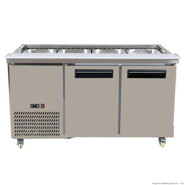 Thermaster PG150FA-B salad/noodle/sandwich prep bar fridge — front view