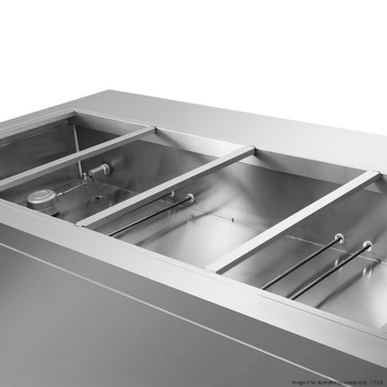 Heated Food Display without Glass Top Hold 5x1/1 GN Pans 1800x765x845mm