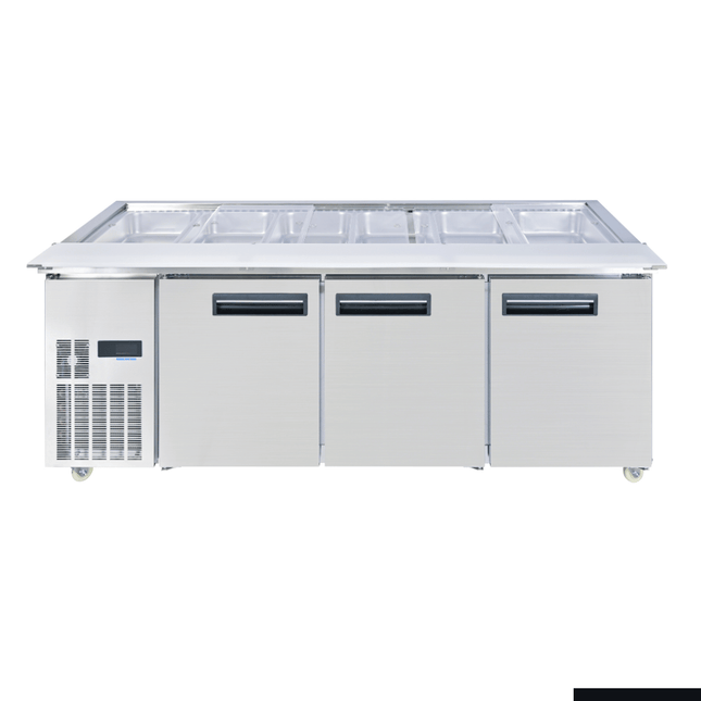 Thermaster PG210FA-XB salad/noodle/sandwich prep bar fridge — front view