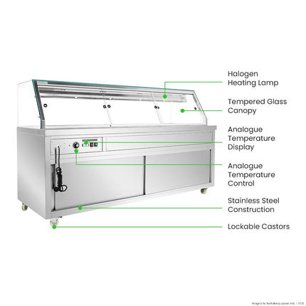 Thermaster PG210FE-XG Hot Bain Marie — cabinet storage doors