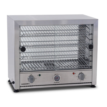 Roband glass door pie and food warmer with internal light, double sided display,