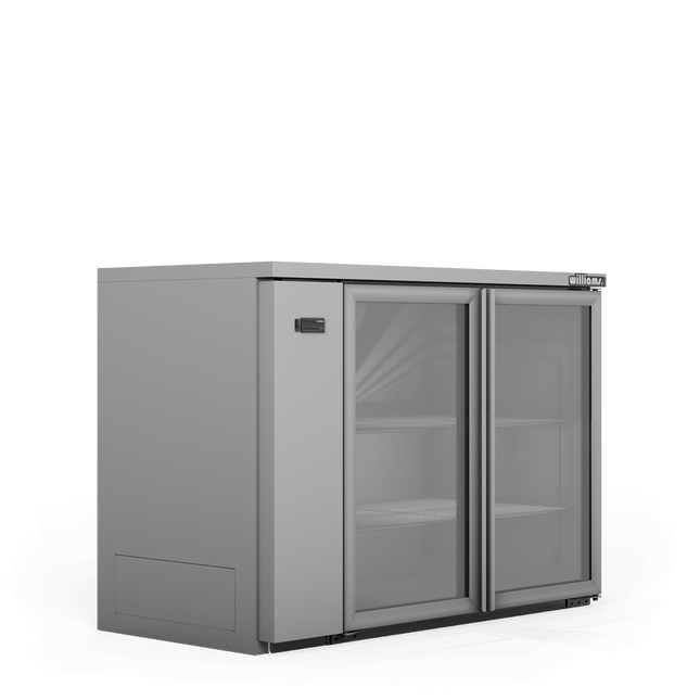 Williams Cameo - Two Door Stainless Steel Remote Back Bar Counter Display Refrigerator