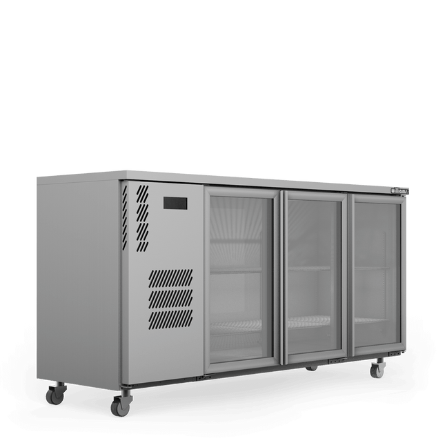 Williams Cameo - Three Door Stainless Steel Under Counter Display Refrigerator