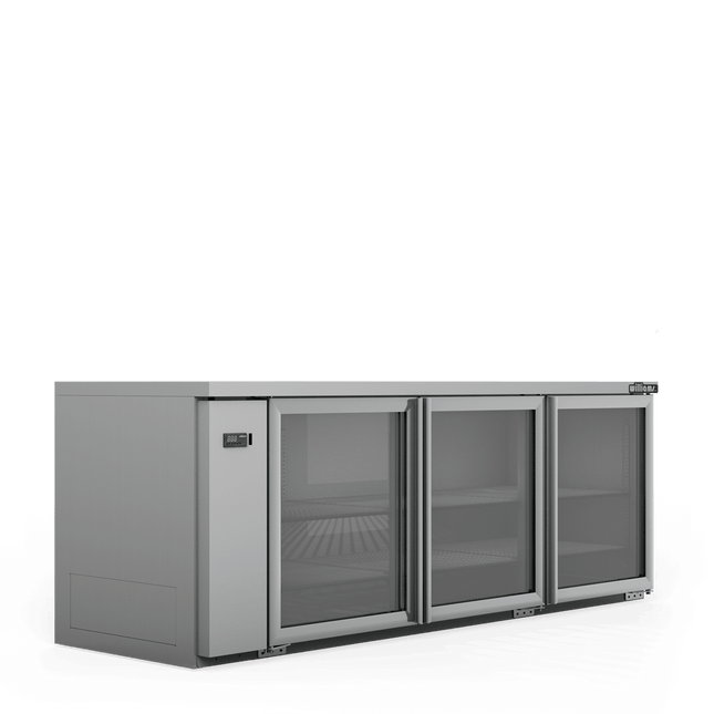 Williams Boronia - Three Door Stainless Steel Remote Back Bar Counter Display Refrigerator