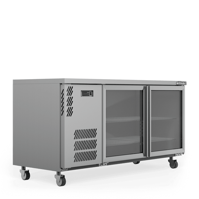 Williams Boronia - Two Door Stainless Steel Under Counter Display Refrigerator