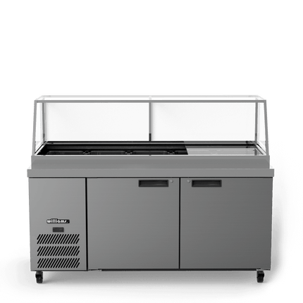 Williams Banksia - Three Door Stainless Steel  Prep Counter Refrigerator With Flat Blown Air Well